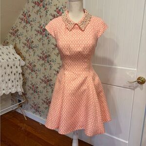 Forever Unique Coral Pink Mini Dress size 12